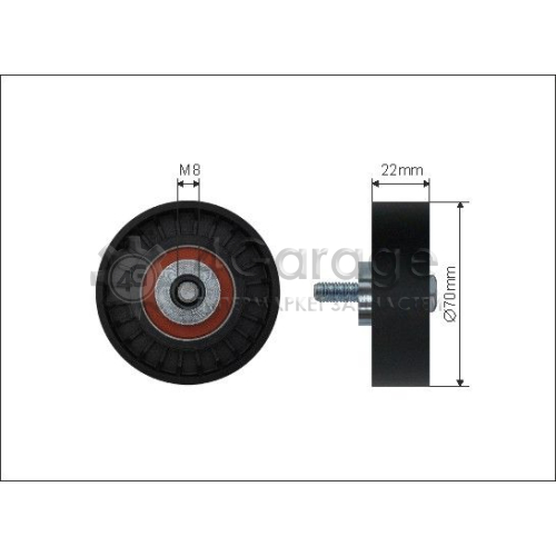 CAFFARO 13577 Паразитный / ведущий ролик поликлиновой ремень