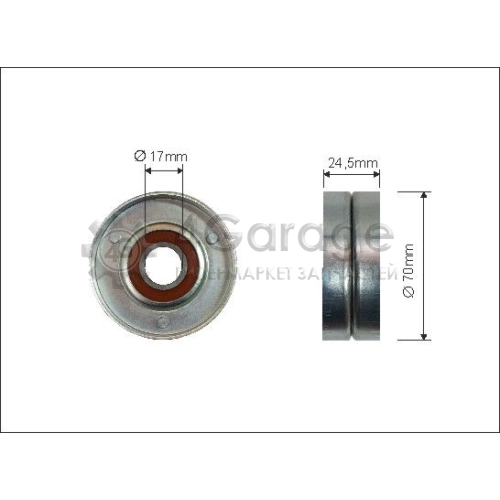 CAFFARO 6698 Натяжной ролик поликлиновой ремень