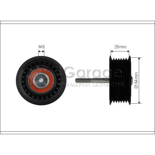 CAFFARO 500028 Паразитный / ведущий ролик поликлиновой ремень