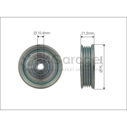 CAFFARO 500208 Натяжной ролик поликлиновой ремень