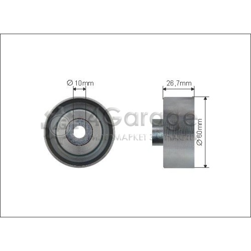 CAFFARO 30837 Паразитный / ведущий ролик поликлиновой ремень