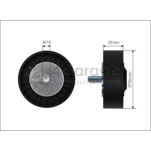 CAFFARO 48105 Паразитный / ведущий ролик поликлиновой ремень