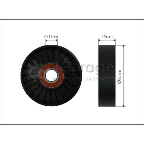 CAFFARO 1298 Натяжной ролик поликлиновой ремень
