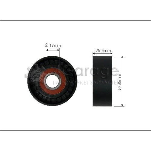 CAFFARO 11100 Натяжной ролик поликлиновой ремень