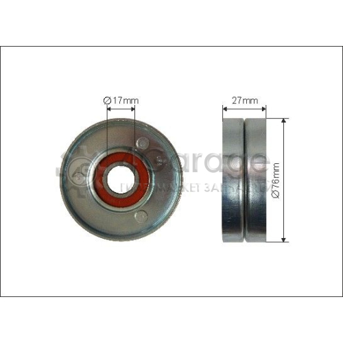 CAFFARO 500316 Натяжной ролик поликлиновой ремень