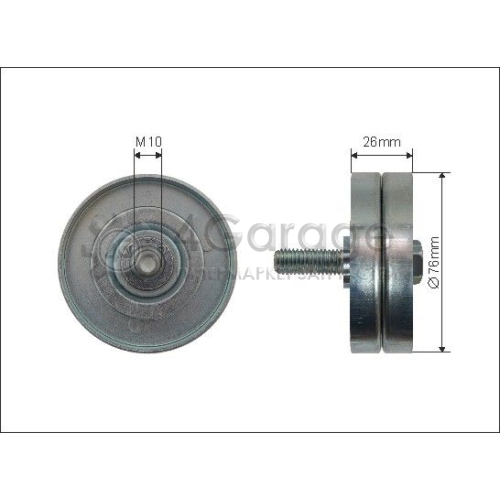 CAFFARO 16637 Паразитный / ведущий ролик поликлиновой ремень