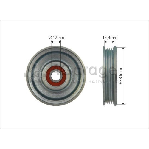 CAFFARO 379133 Паразитный / ведущий ролик поликлиновой ремень