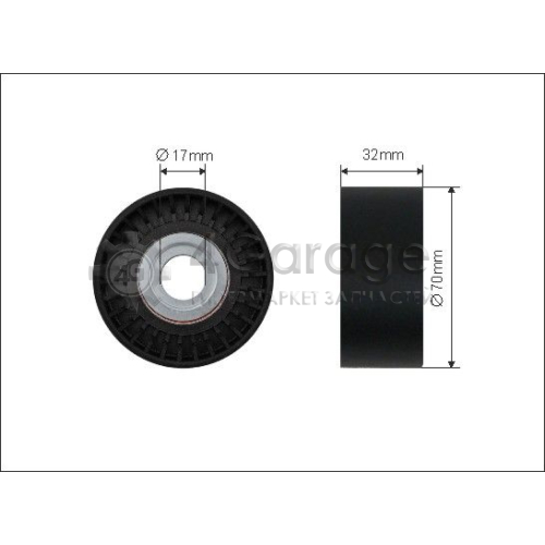 CAFFARO 500154 Натяжной ролик поликлиновой ремень