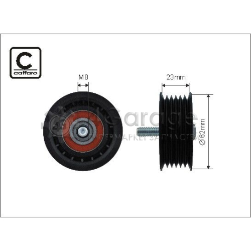 CAFFARO 500261 Паразитный / ведущий ролик поликлиновой ремень