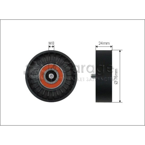 CAFFARO 500053 Паразитный / ведущий ролик поликлиновой ремень