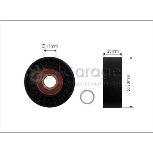 CAFFARO 11600 Натяжной ролик поликлиновой ремень