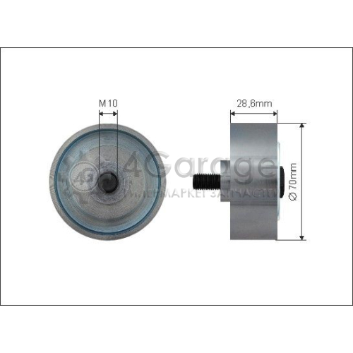 CAFFARO 500423 Паразитный / ведущий ролик поликлиновой ремень