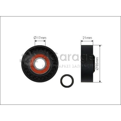 CAFFARO 0790 Натяжной ролик поликлиновой ремень