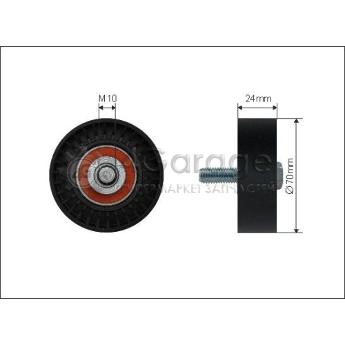 CAFFARO 14411 Паразитный / ведущий ролик поликлиновой ремень