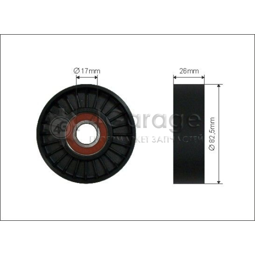 CAFFARO 500348 Натяжной ролик поликлиновой ремень