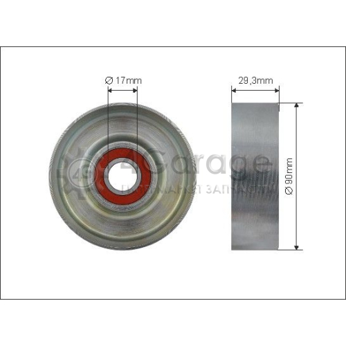 CAFFARO 500500 Натяжной ролик поликлиновой ремень