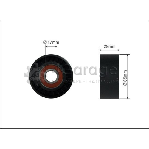 CAFFARO 1396 Натяжной ролик поликлиновой ремень