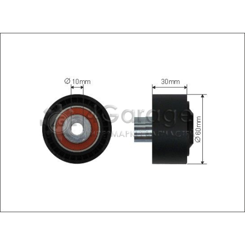 CAFFARO 29730 Паразитный / ведущий ролик поликлиновой ремень