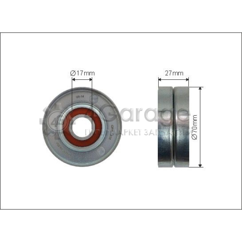 CAFFARO 37700 Натяжной ролик поликлиновой ремень