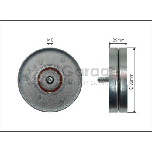 CAFFARO 500278 Паразитный / ведущий ролик поликлиновой ремень