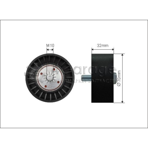 CAFFARO 500263 Паразитный / ведущий ролик поликлиновой ремень