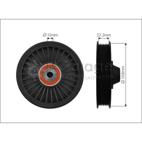 CAFFARO 8599 Паразитный / ведущий ролик поликлиновой ремень