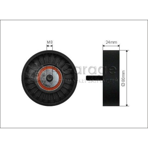 CAFFARO 3773 Паразитный / ведущий ролик поликлиновой ремень