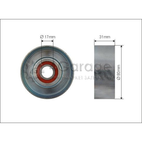 CAFFARO 500085 Натяжной ролик поликлиновой ремень