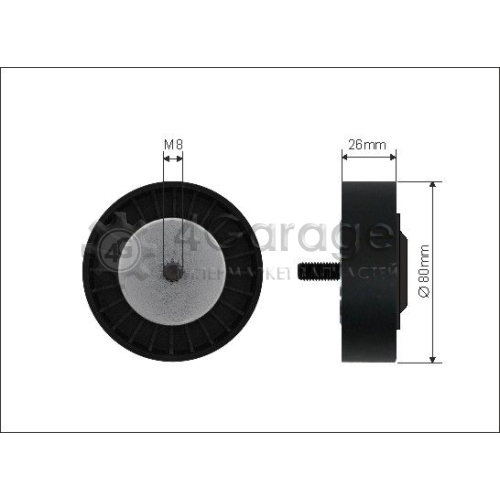 CAFFARO 48222 Паразитный / ведущий ролик поликлиновой ремень