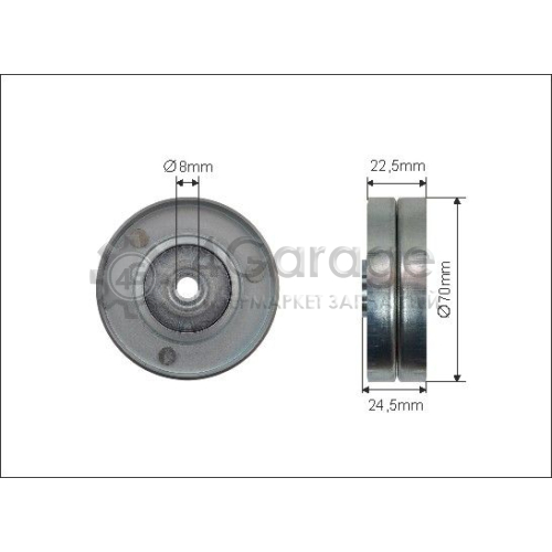 CAFFARO 40714 Паразитный / ведущий ролик поликлиновой ремень