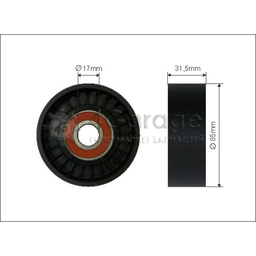 CAFFARO 18800 Натяжной ролик поликлиновой ремень