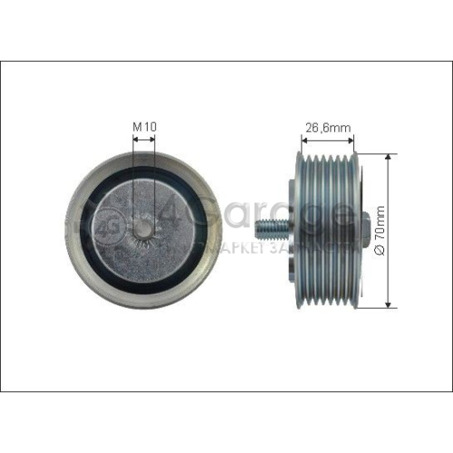 CAFFARO 500530 Паразитный / ведущий ролик поликлиновой ремень