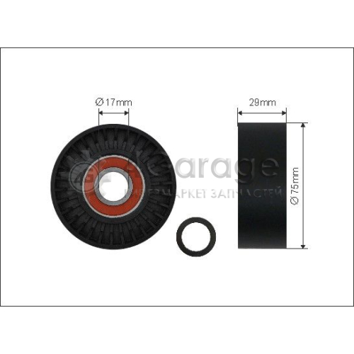 CAFFARO 24100 Паразитный / ведущий ролик поликлиновой ремень
