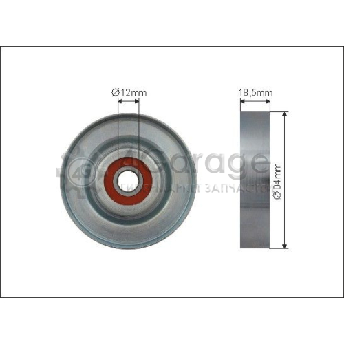 CAFFARO 500161 Натяжной ролик поликлиновой ремень