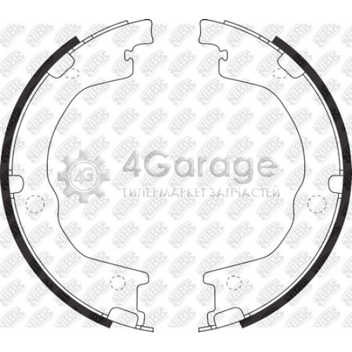 NiBK FN11005 Комплект тормозных колодок стояночная тормозная система