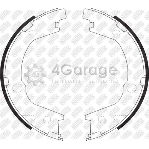 NiBK FN11004 Комплект тормозных колодок стояночная тормозная система