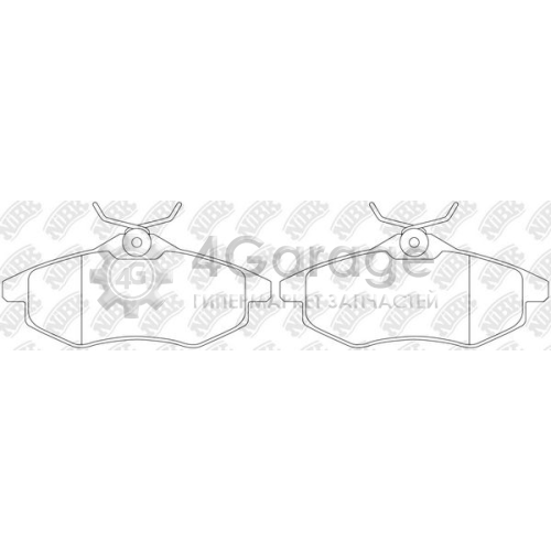 NiBK PN0207 Комплект тормозных колодок дисковый тормоз в Красноярске