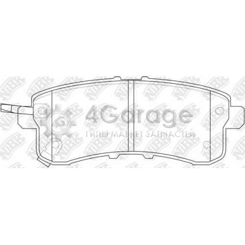 NiBK PN0554 Комплект тормозных колодок дисковый тормоз
