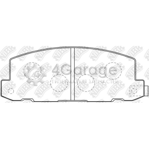 NiBK PN4156 Комплект тормозных колодок дисковый тормоз в Красноярске