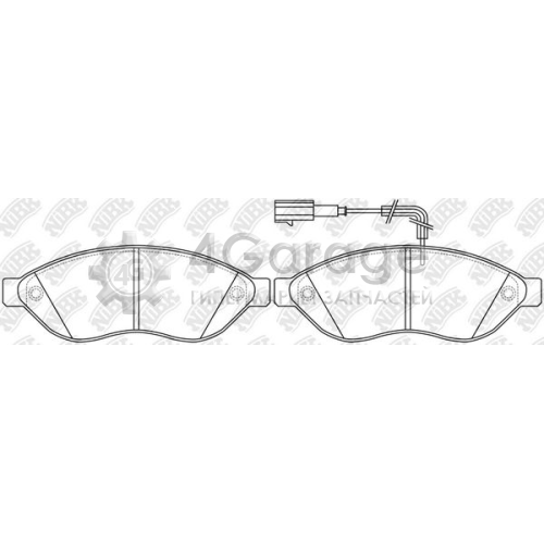 NiBK PN0474W Комплект тормозных колодок дисковый тормоз