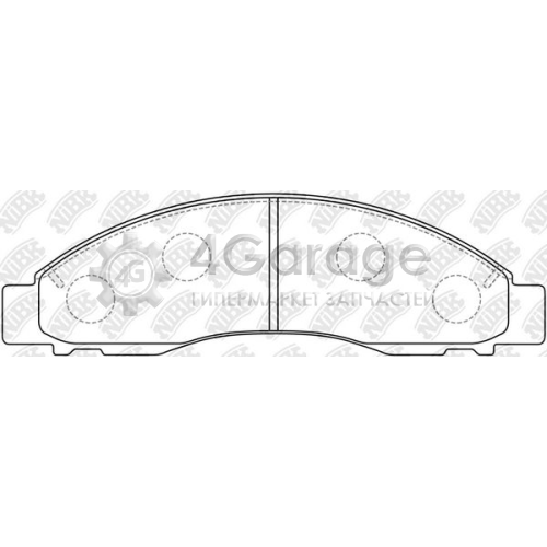 NiBK PN5392 Комплект тормозных колодок дисковый тормоз в Красноярске