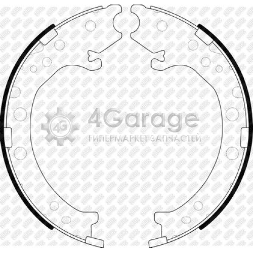 NiBK FN8003 Комплект тормозных колодок стояночная тормозная система
