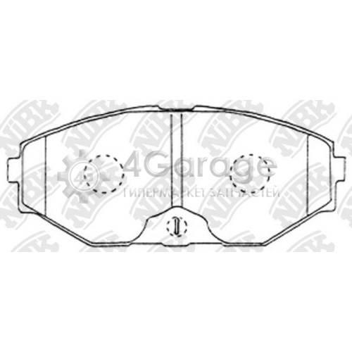 NiBK PN2261 Комплект тормозных колодок дисковый тормоз