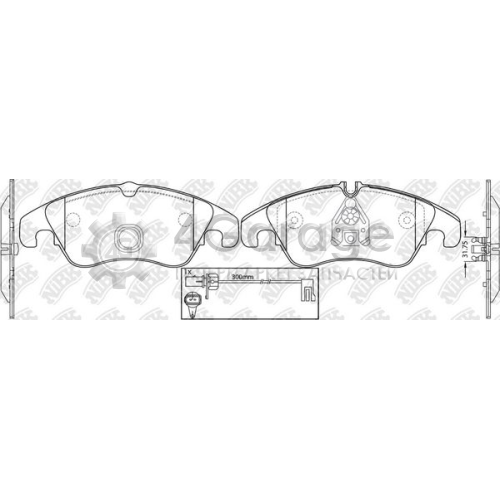 NiBK PN0477W Комплект тормозных колодок дисковый тормоз