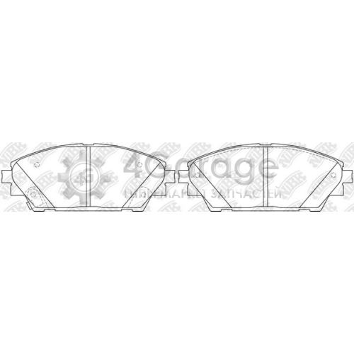 NiBK PN25005 Комплект тормозных колодок дисковый тормоз