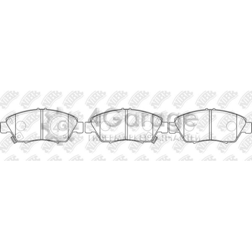 NiBK PN8264 Комплект тормозных колодок дисковый тормоз