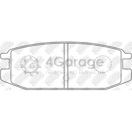 NiBK PN3152 Комплект тормозных колодок дисковый тормоз в Красноярске