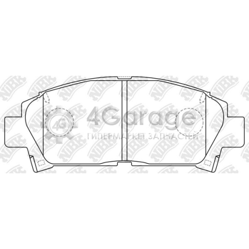 NiBK PN1362 Комплект тормозных колодок дисковый тормоз