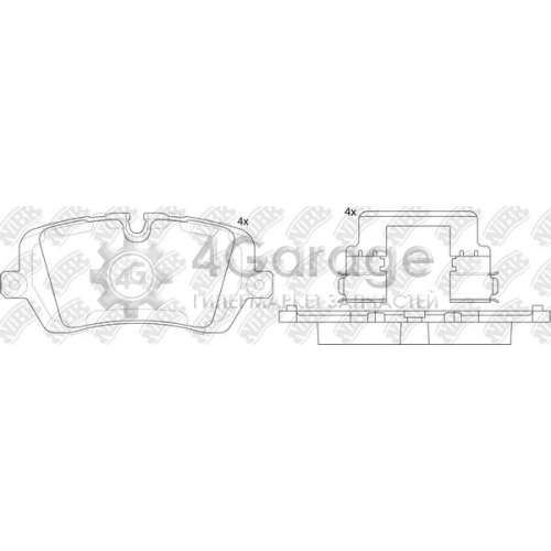 NiBK PN47001 Комплект тормозных колодок дисковый тормоз