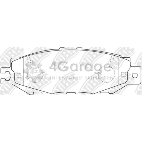 NiBK PN1326 Комплект тормозных колодок дисковый тормоз в Красноярске